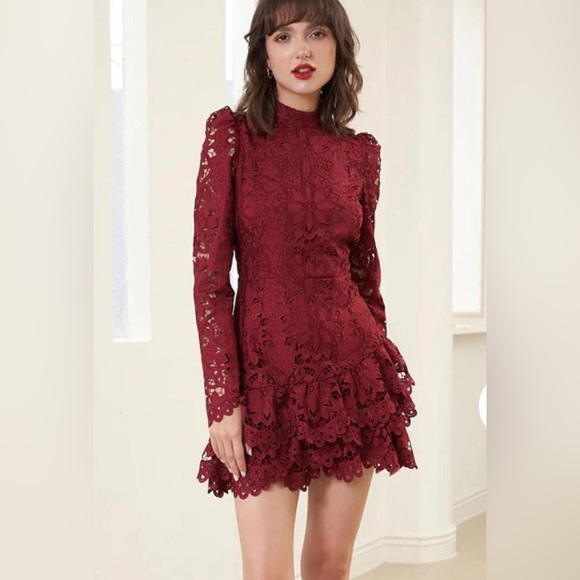 Yumi Kim Dresses & Skirts - Yumi Kim Burgundy Lace Dress size Medium NWT